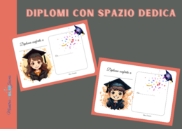 Diplomi con spazio dedica
