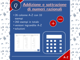 Addizione e sottrazione di numeri razionali | matematica | 26 colonne