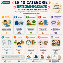 La Mia Giornata – Kit Comunicazione Visiva | 137 Tessere + 6 Emozioni + 4 Strumenti | Routine, Bisogni, Scelte e Comunicazione