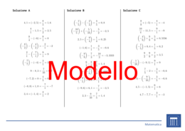 Addizione e sottrazione di numeri razionali | matematica | 26 colonne
