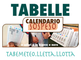 "CALENDARIO SOSPESO. Kit TABELLE" TabeMETEO - TabeLLETTA - TabeLLOTTA
