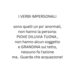 I VERBI IMPERSONALI