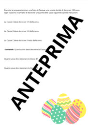 Compiti matematica vacanza di Pasqua/classe quarta