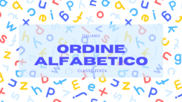 L’ordine alfabetico