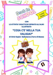 BACK TO SCHOOL IN CLASSE 1 CON L'ALBO "COSA C'E' NELLA TUA VALIGIA?"