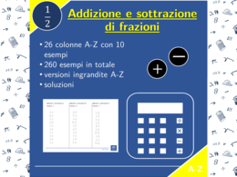 Addizione e sottrazione di frazioni | matematica | 26 colonne