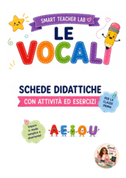 Schede didattiche per la classe prima - Le Vocali