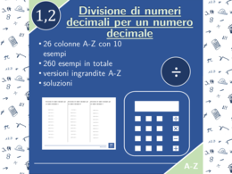 Divisione di numeri decimali per un numero decimale | matematica | 26 colonne