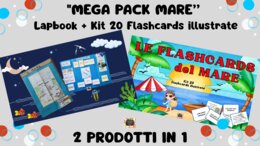 MEGA PACK IL MARE: Lapbook Interattivo + Kit 20 Flashcards Illustrate