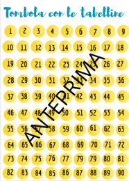 Tombola con le tabelline 2025
