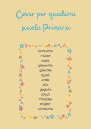 13 COVER PRONTE DA STAMPARE PER LE DISCIPLINE DELLA SCUOLA PRIMARIA