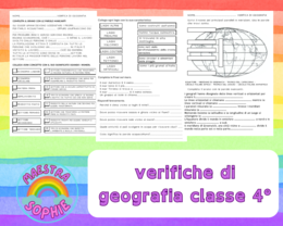 VERIFICHE DI GEOGRAFIA - CLASSE QUARTA