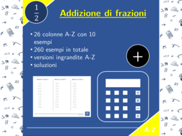 Addizione di frazioni | matematica | 26 colonne