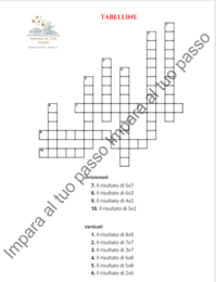 Cruciverba delle tabelline