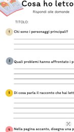 Scheda libro lettura