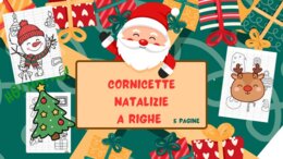5 PAGINE🎄 Cornicette Natalizie a Righe: Fantasia e Allegria in Ogni Pagina! 🎄