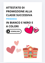 attestato:promozione all'anno successivo primaria