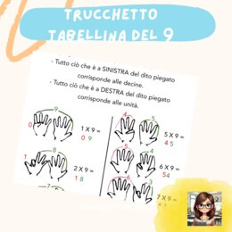 Trucchetto della tabellina del 9 (con le mani)