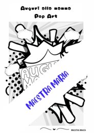 Biglietto per la festa della mamma in Pop Art.