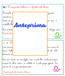 Storie-problema del serpente Tobias-per leggere,comprendere e contare-classe prima