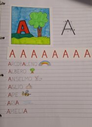 lettere stampatello maiuscolo classe 1a per lavoro sul quaderno