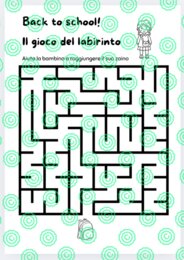 Scheda gioco per il back to school: il labirinto