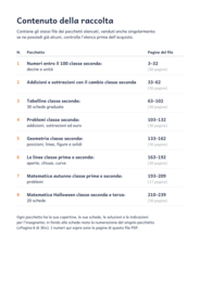 Raccolta di matematica classe seconda: 8 pacchetti di schede