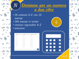 Divisione per un numero a due cifre | matematica | 26 colonne