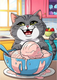 La storia di Gigi il gatto goloso