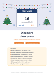 Dicembre classe quarta: schede di italiano e matematica