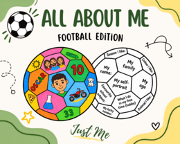 All About Me – Craft Activity – Football Edition – Back to School – Tutto su di me – Ritorno a scuola – Inglese