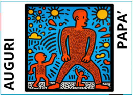Auguri papà in stile Keith Haring