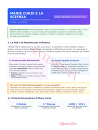 Marie Curie e le sue Scoperte | Kit Didattico + Schede Attività e Verifica (Classi 4ª e 5ª