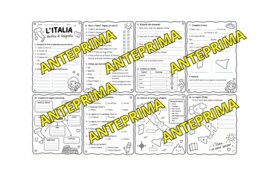 Kit Didattico L'Italia: Mappa Concettuale (Colori e B/N) + Pagine di Quaderno + Schede di Verifica e Mappe Mute