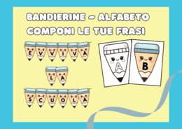 Bandierine alfabeto: componi tu la frase
