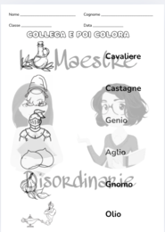 Schede didattiche con GN - NI - GL - LI