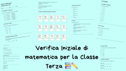 Verifica Iniziale di matematica per la Classe Terza 📚✏️