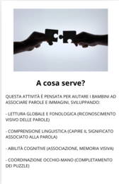PUZZLE DI ALFABETIZZAZIONE