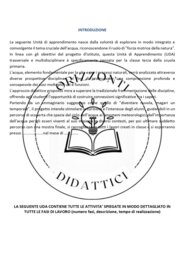Acqua, fonte di vita, scoperta e rispetto!