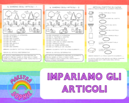 IMPARIAMO GLI ARTICOLI DETERMINATIVI - INDETERMINATIVI - PARTITIVI