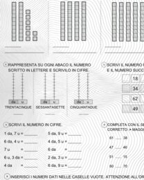 Verifica di matematica (numeri fino a 70) - classe seconda