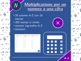 Multiplicazione per un numero a una cifra | matematica | 26 colonne