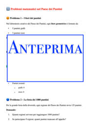 Il paese dei puntini; un percorso per l'accoglienza tra matematica e inclusione, classi 3/5