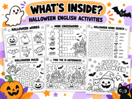 MY HALLOWEEN MINI BOOK 🎃  Un booklet di inglese da stampare, completare e colorare!