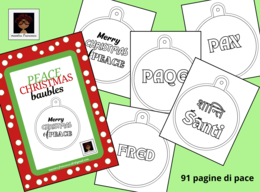 PEACE CHRISTMAS BAUBLES