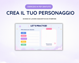 Descrivi il tuo personaggio – attività interattiva di speaking in inglese