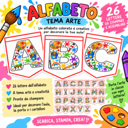 🎨✨ ALFABETO COMPLETO A TEMA ARTE! ✨🎨