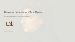 Giovanni Boccaccio: Vita, Opere e il Decameron – Modulo Didattico (20 Slide + Verifica)