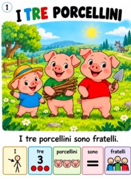 I tre porcellini – Storia illustrata in CAA