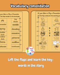 Pancake Day: "If you Give a Pig a Pancake" mini book + vocabulary worksheet